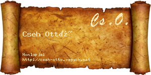 Cseh Ottó névjegykártya