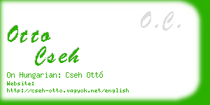 otto cseh business card